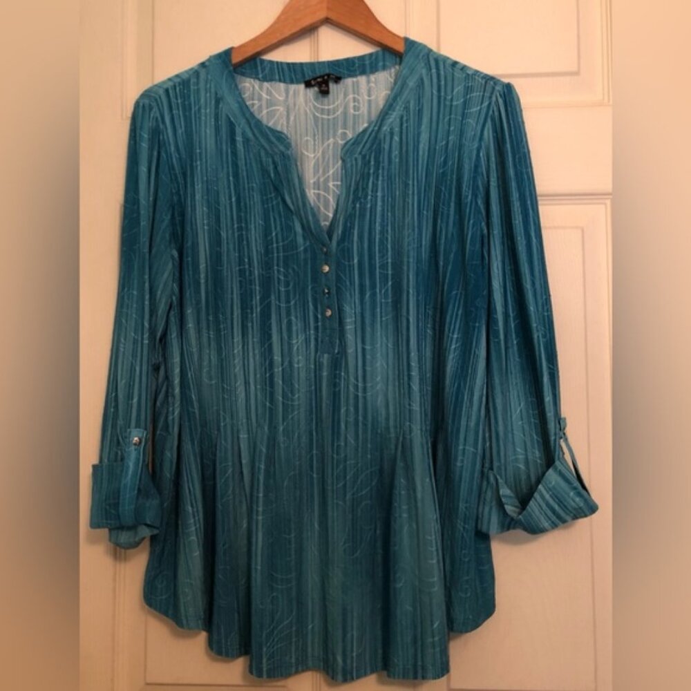 Variegated Turquoise Top by Sami & Jo XL